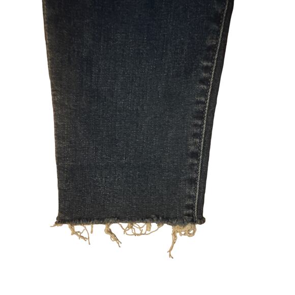 Women 25 MOTHER Denim The Looker Ankle Fray Groovin Jeans Cropped Blue Pants - Picture 3 of 7